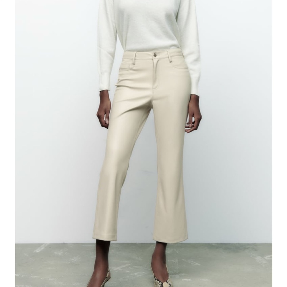Zara Mini Flare Leather Pants!